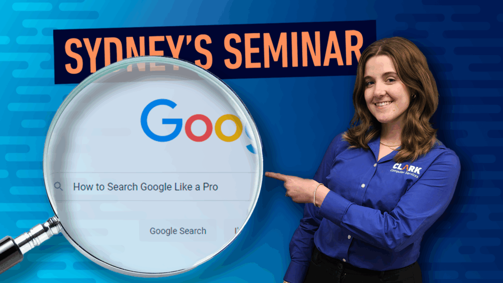 Sydney's Seminar How to Search Google Like a Pro title card.