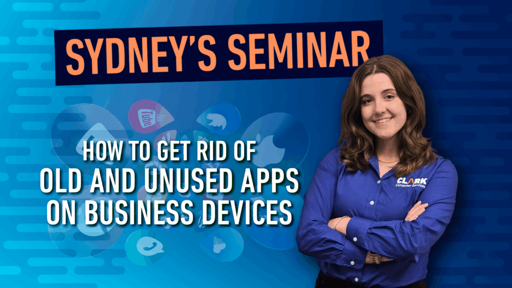 Sydney's Seminar title card for how to get rid of old and unused app blog.